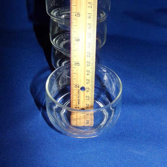 Vintage Glass Dessert Cups - Stackable - Pudding, Mousse, Custard, 5 Bowl Set - Picture 6 of 6